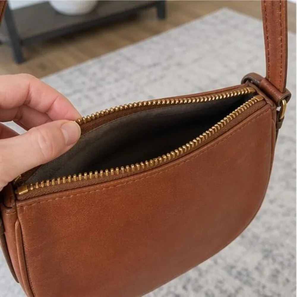 Tan Woven Crossbody Bag